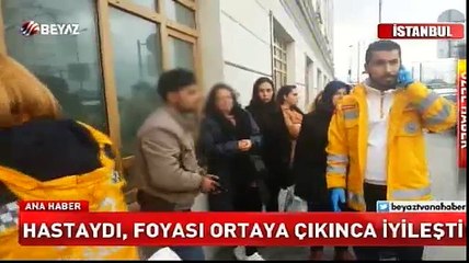 Hastaydı, foyası ortaya çıkınca iyileşti!