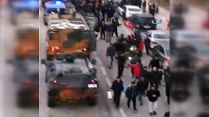 Yüzlerce vatandaş Afrin’e giden PÖH ve JÖH’leri böyle karşıladı