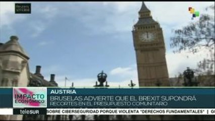Brexit supondrá recortes al presupuesto comunitario, advierte Bruselas