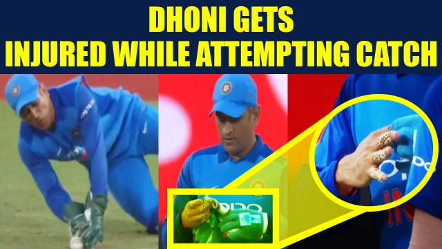 India vs South Africa 5th ODI : MS Dhoni injures his finger while attempting catch | Oneindia news