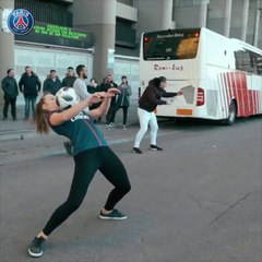 Real Madrid vs. PSG: batalla de freestyle en pleno Santiago Bernabéu