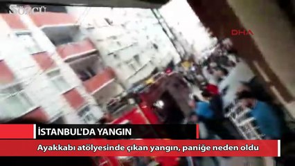Ayakkabı atölyesinde çıkan yangın