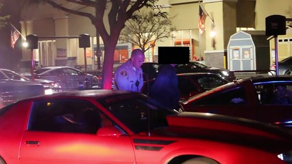 HALF THE CROWD GETS WIPED OUT! LA Car Scene Throws Down