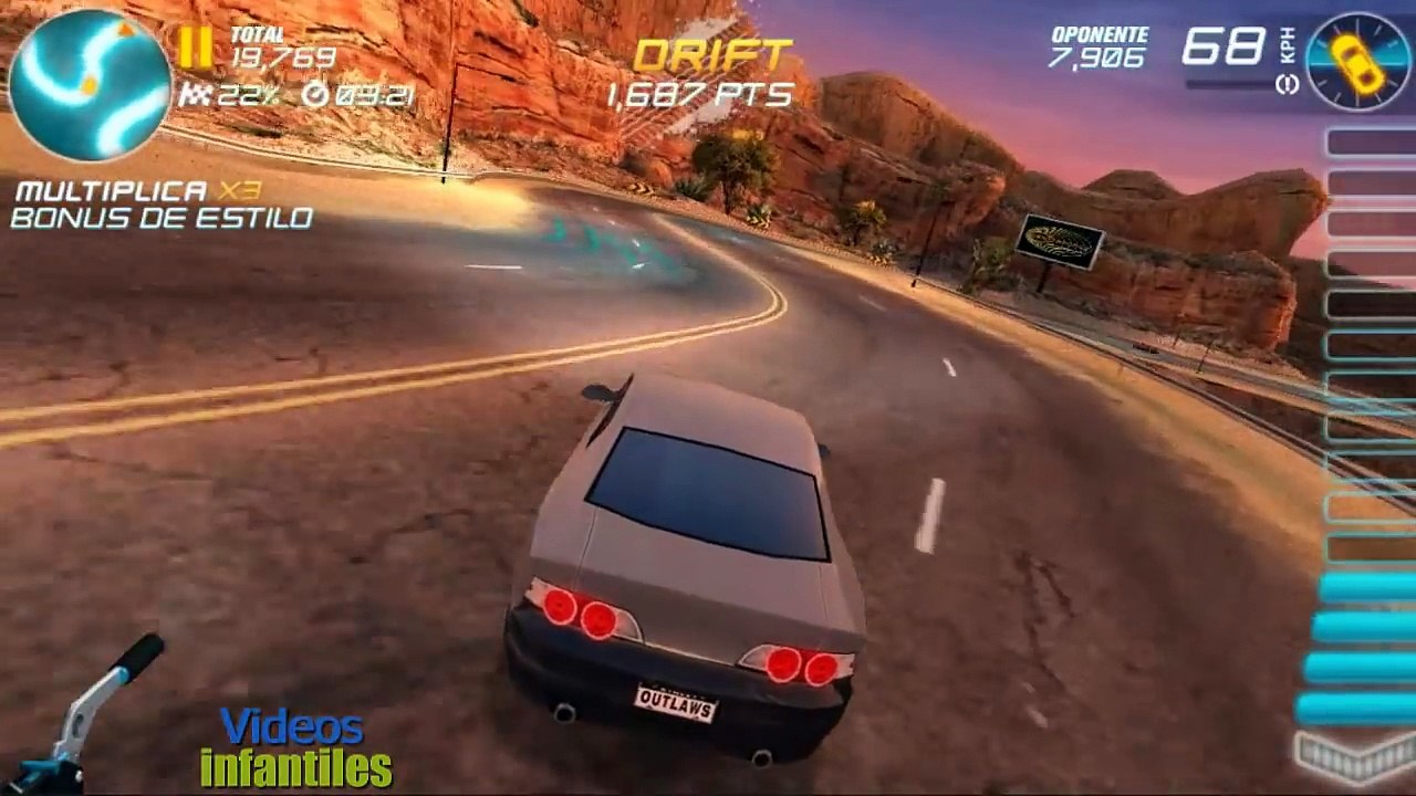 Car racing game skidding