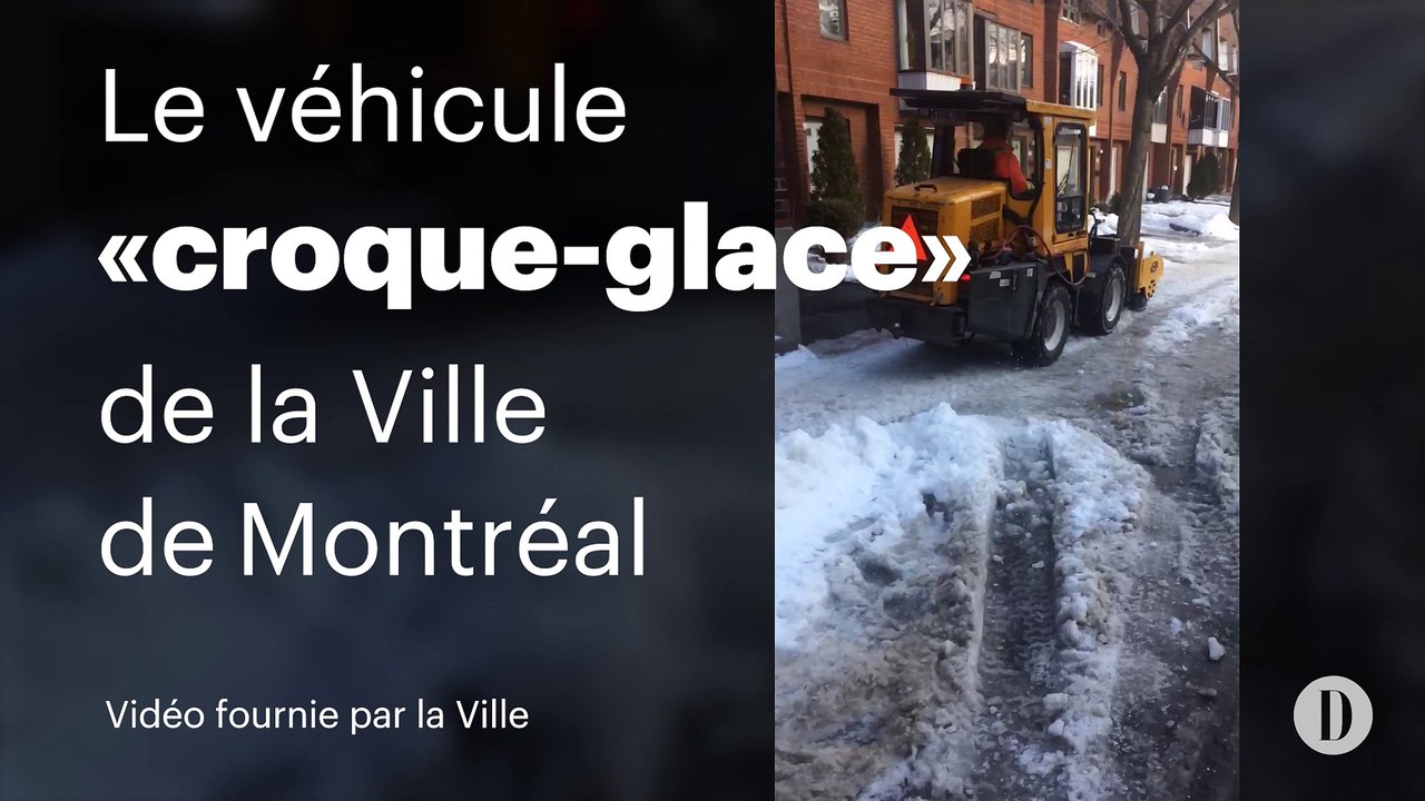 Le véhicule «croque-glace» de la Ville de Montréal