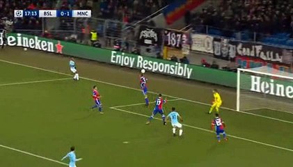 Bernardo Silva Goal - Basel 0-2 Manchester City - 13.02.2018