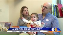 Family Celebrates Daughter's First Birthday With Nurses, Doctors Who Saved Her Life