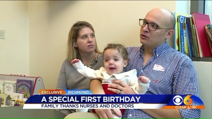 Family Celebrates Daughter's First Birthday With Nurses, Doctors Who Saved Her Life