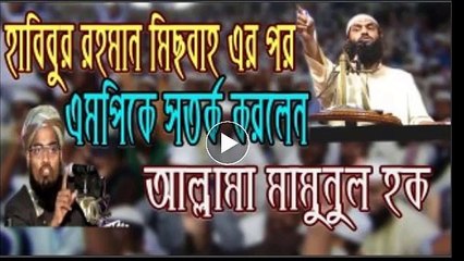 হাবিবুর রহমান মিছবাহ এর পর এম পি কে ধমক দিলেন আল্লামা মামুনুল হক