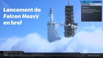 Le lancement de la fusée Falcon Heavy de SpaceX en bref