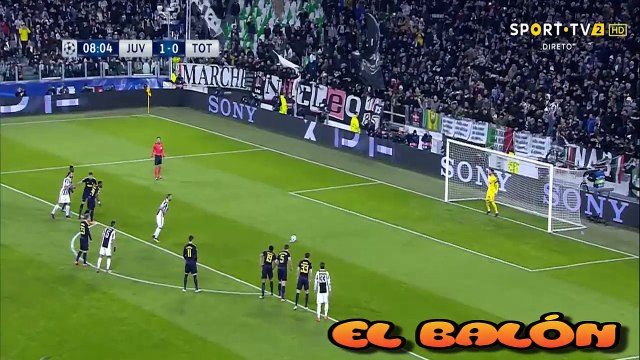 2-0 Gonzalo Higuaín 9' (Penalty) Juventus vs Tottenham (Champions League - Octavos de final) 13-02-2018