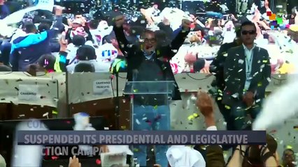 FARC SUSPENDED ITS ELECTION CAMPAIGN