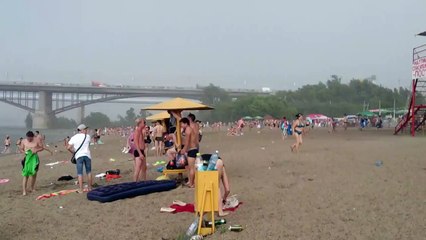 Una tormenta de granizo repentina en Rusia