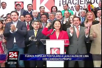 Fuerza Popular anunció que postulará con candidato propio a la alcaldía de Lima