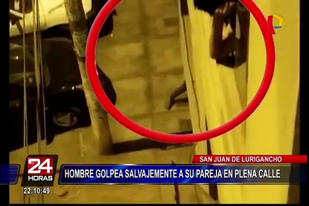 SJL: hombre golpea salvajemente a su pareja en plena calle
