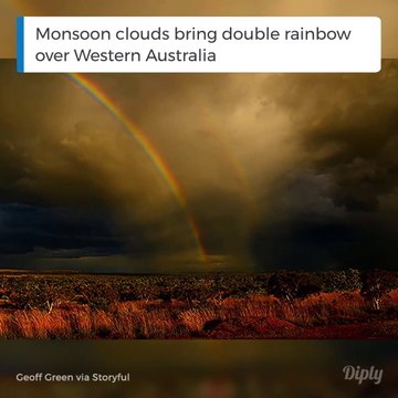 Quand un double arc-en-ciel se forme en plein orage en Australie... Magique