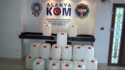 Alanya'da 500 Litre Etil Alkol Ele Geçirildi
