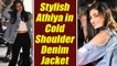 Athiya Shetty LOOKS cool in Cold Shoulder Denim Jacket; Watch Video | Boldsky