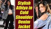 Athiya Shetty LOOKS cool in Cold Shoulder Denim Jacket; Watch Video | Boldsky