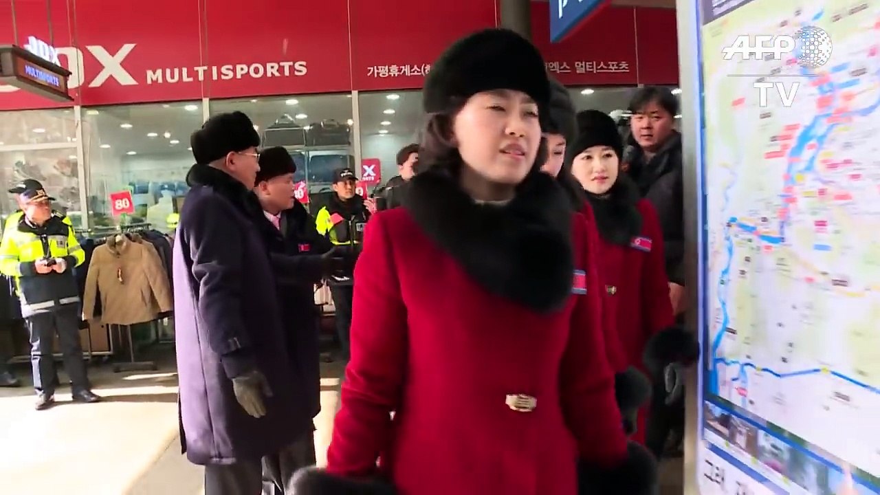 North Korean cheerleaders arrive in South Korea