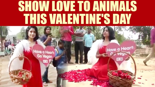 Valentine's Day : PETA spreads message of showing love to animals , Watch | Oneindia News