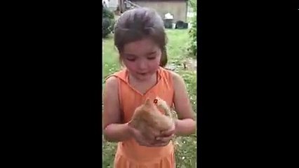Adorable girl begs to keep tiny kitten