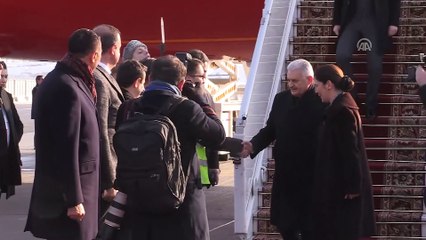 Başbakan Yıldırım Belarus'ta - Havalimanı karşılama - MİNSK