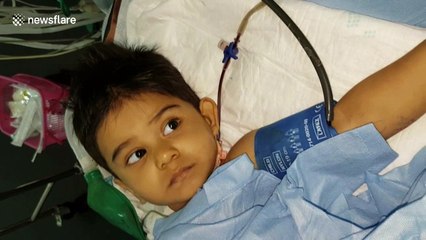 World’s youngest double amputee gets his legs back