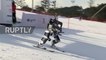 Slalom à Ski de robots aux JO de Pyeongchang en Corée du Sud... Effrayant !