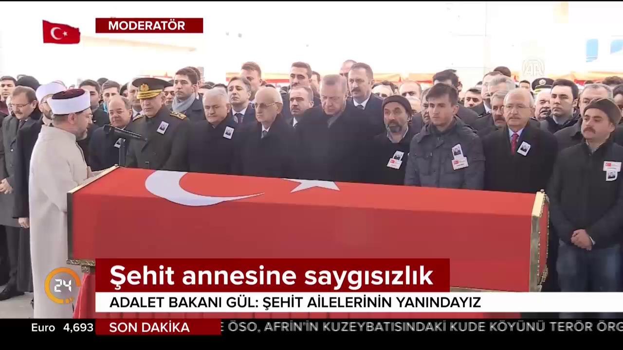 Şehit annesine saygısızlık