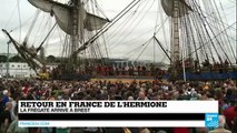 En vidéo : Retour en France de la frégate Hermione, réplique du Trois-mâts de La Fayette - BREST