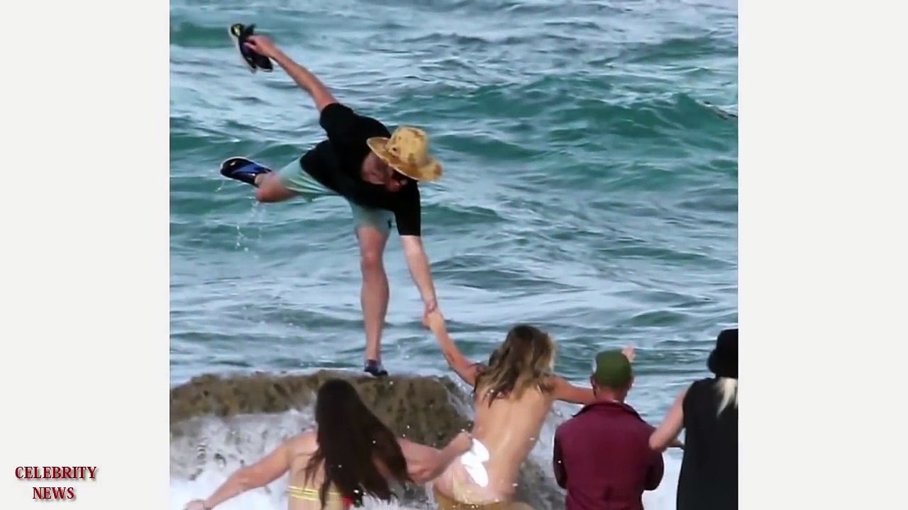 Kate Upton shares footage of frightening moment she got swept off rock