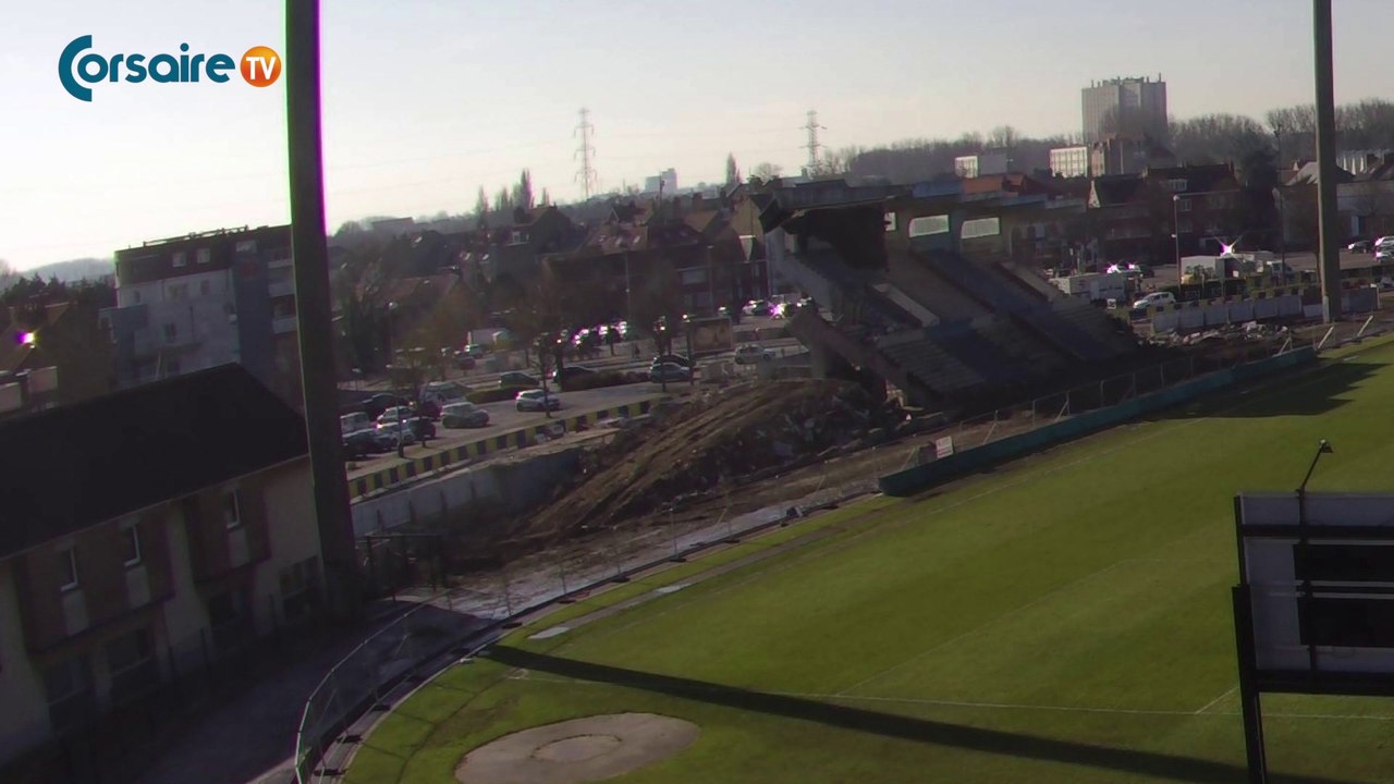 Sports :  Destruction de la tribune du Stade Tribut : Time Lapse... - 14 Février 2018