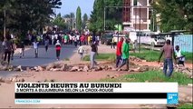 Burundi : la police tire sur les manifestants à balles réelles, 3 morts selon la Croix-Rouge