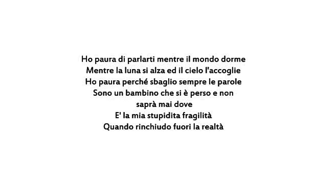 Ultimo - Forse Dormirai (Testo)