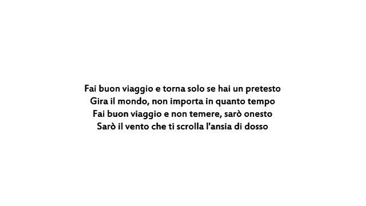 Ultimo Buon Viaggio Testo