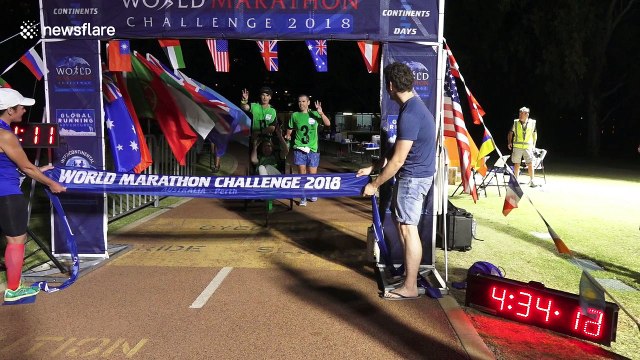 Australian becomes first to complete seven marathons on seven continents in a wheelchair