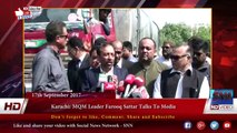 Karachi- MQM Leader Farooq Sattar Talks To Media 17-10-2017