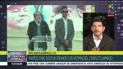 Partido FARC sostiene reunión con víctimas del conflicto armado