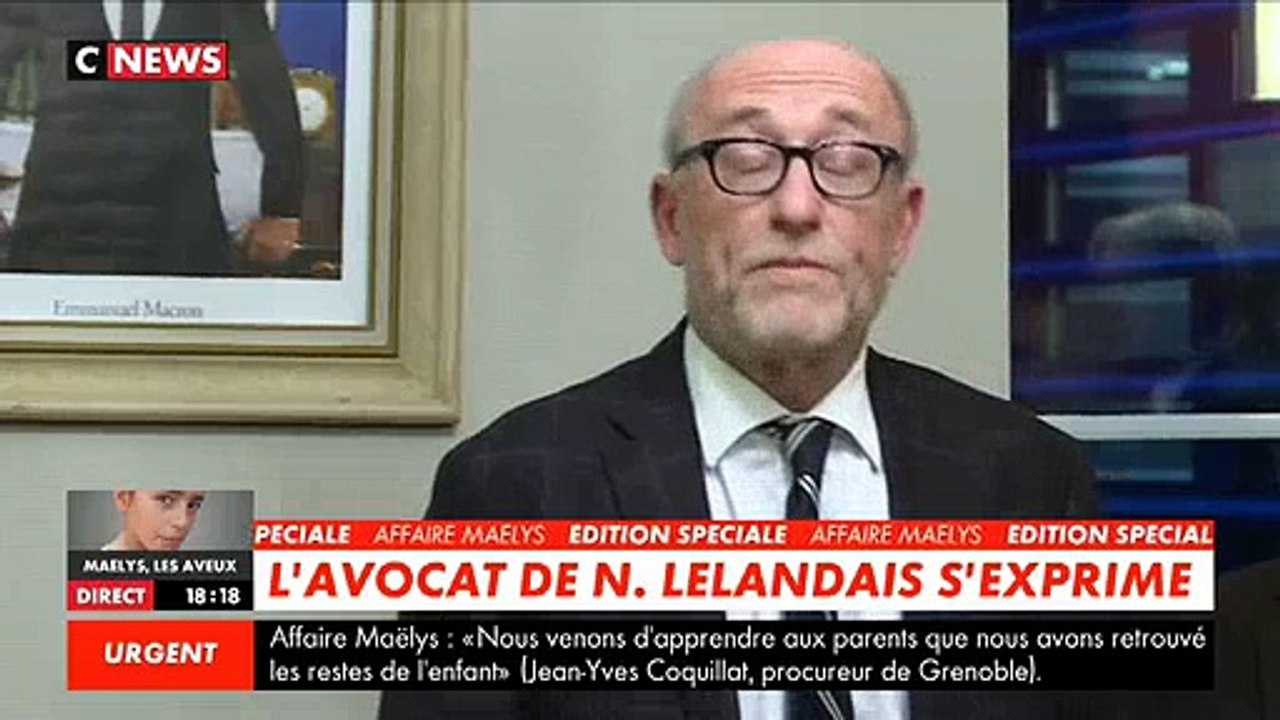 L'avocat de Nordhal Lelandais parle, au bord des larmes, après avoir appris que les restes de la Maëlys venait d'être tr