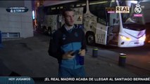 Los jugadores del Real Madrid entran en el vestuario del Santiago Bernabéu