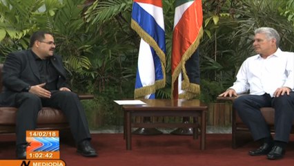 Díaz-Canel se reúne con enviado especial de presidente palestino en La Habana