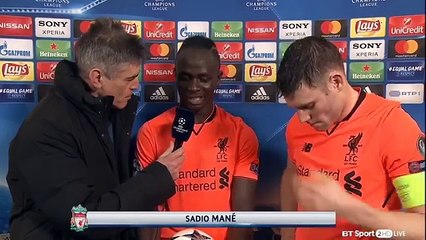Porto vs Liverpool 0 - 5  Milner & Mane Post match interview 14.02.2018