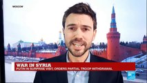 Syria: Putin orders partial Russian troop withdrawal in surprise visit