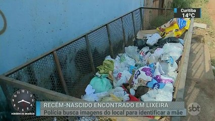 Polícia procura os pais de recém-nascido abandonado em lixeira