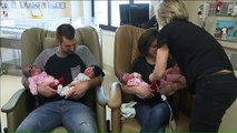 Couple Reunites Quadruplets Who Spent Months in NICU on Valentine`s Day