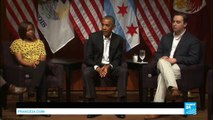 US - Former President Barack Obama delivers 1st post-presidency speech