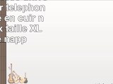 StilGut Housse universelle pour téléphone portable en cuir nappa doux taille XL crème