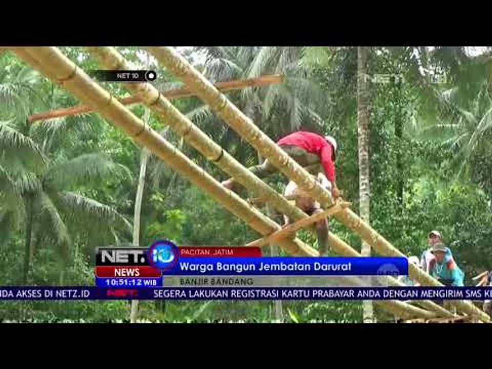 Jembatan Putus Diterjang Banjir - NET 10