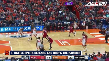 Syracuse's Tyus Battle Splits Defense For Monster Dunk vs. NC State